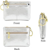 Celtic Leather Coin Purse with RFID Blocking Technology - SILVER