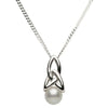 Shanore Celtic Jewelry Silver Trinity Pearl Pendant.