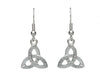 Woods Celtic Jewelry Silver Plate CZ Earrings