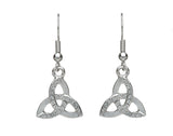 Woods Celtic Jewelry Silver Plate CZ Earrings
