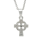 Woods Celtic Silver Plated Cross Pendant