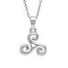 Woods Celtic Sliver Plated Triple Spiral Pendant