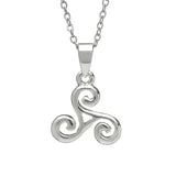 Woods Celtic Sliver Plated Triple Spiral Pendant