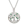 Woods Celtic Jewelry CZ Tree of Life Silver Plated
