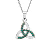Woods Celtic Jewelry CZ Trinity Pendant.