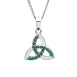 Woods Celtic Jewelry CZ Trinity Pendant.