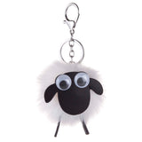 Scotland Sheep Pom Pom Keyring