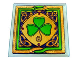 Royal Tara Shamrock Stained Glass Coaster