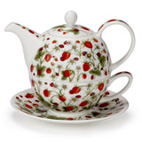Dunoon Dovedale Strawberry TEA for ONE Fine Bone China Made in the UK