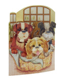 Santoro Puppies in a Basket Swing Card
