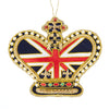 Decoration- Union Jack Crown Decoration With Pearls & Crystals