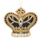 Decoration- Navy Crystal Crown with Ermines Decoration