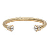Halcyon Days Salamander Torque Pearl & Gold Bangle