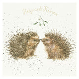 Wrendale Hogs and Kisses Christmas Card