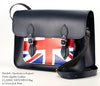Union Jack Midi Satchel Handmade Leather - Royal Blue
