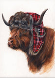 Lana Mathieson The Lumberjack (Greeting Card) | Highland Cow Card