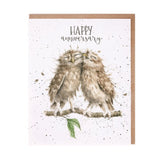 Wrendale 'Anniversary Owls' owl anniversary card