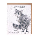 'Glamour Puss' cat birthday card