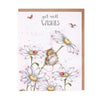 Wrendale Get Well Wishes Mouse Card