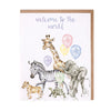 Wrendale 'Welcome to the World' wild animal New Baby Card