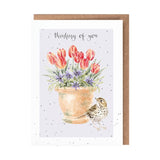 Wrendale 'The Meadow Pipit' Bird Thinking of You Card