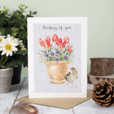 Wrendale 'The Meadow Pipit' Bird Thinking of You Card