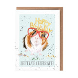 Wrendale 'Lettuce Celebrate!' Guinea Pig Birthday Card