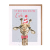 Wrendale 'Here for the Cake' giraffe birthday card