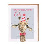 Wrendale 'Here for the Cake' giraffe birthday card