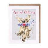 Wrendale 'Special Delivery' golden retriever birthday card