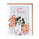 Wrendale Thanks a Bunch Spaniel Thank you Card