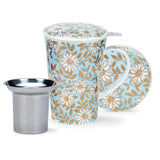 Dunoon Aqua Shetland Mug set with Infuser & Lid