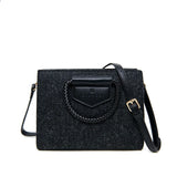 Islander of Scotland The Arran Tote - Black Herringbone