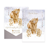 Wrendale 'Highland Christmas' Highland Cow Christmas Card Pack