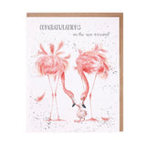 Wrendale New Arrival' flamingo card