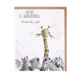 'Head and Shoulders' giraffe & zebra card