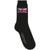 Beatles Union Jack Socks: Black / 7-11