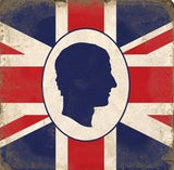 Tumbled Marble Silhouette King Charles Coaster