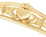 Solvar Gold Plated Bangle with Claddagh