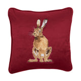Wendale 'Golden Hour' Hare Embroidered Decorative Pillow Cover