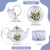 Lily of the Valley Bone China Teapot in Gift Box