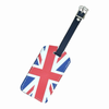 Navy Blue Leather Luggage Tag - Union Jack