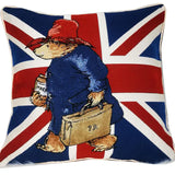 Paddington Bear Union Jack Cushion Cover 18x18 inch ( COVER ONLY)