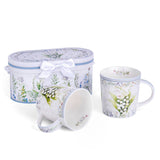 Lily of the Valley China Tea/Coffee Mug in Gift Box Set of 2