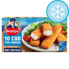 Birds Eye Cod Fish Fingers 10pk 300g (MUST ADD AN ICE PACK FOR SHIPPIN – Taste Of Britain