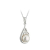 Solvar Silver Celtic Knot with Fresh water pearl chain & Pendant