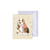 "Just for you" Basset Hound Gift Enclosure Card