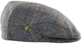 Mucros Trinity Tweed Irish Flat Cap Green/grey/orange