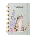Wrendale 'Whiskers and Wildflowers' cat large spiral bound journal A4