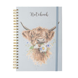 Wrendale 'Daisy Coo' highland cow large spiral bound journal A4
